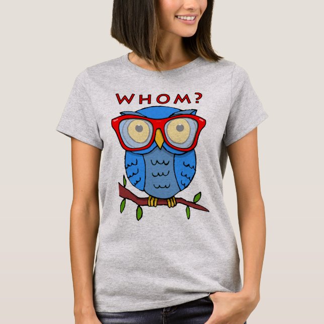 Camiseta Coruja Fofa com Boa Gramática (Frente)