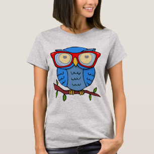 Camiseta Coruja Fofa com Óculos