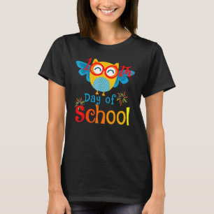 Camiseta Coruja Fofo 100º Dia De Escola Professor 100 Dias