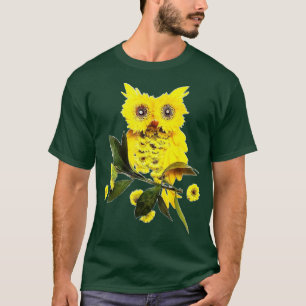 Camiseta Coruja Girassol Fora de Foguete Amor Girassol