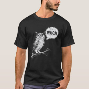 Camiseta Coruja Gramática Divertida Humor de Professor de I