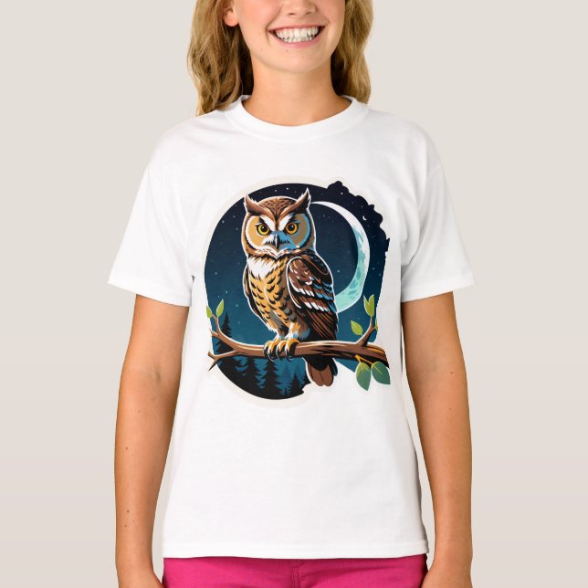Camiseta Coruja Guardiã dos Bosques (Frente)