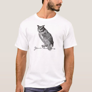 Camiseta Coruja Horned do vintage