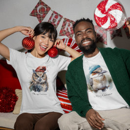 Camiseta Coruja Invernal Encantada, personalizada