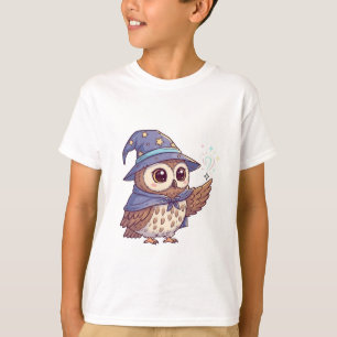 Camiseta Coruja Mago Lançando um Feitiço