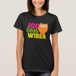 Camiseta Coruja Mais Sábia em 100 Dias Professor Aluno 100º