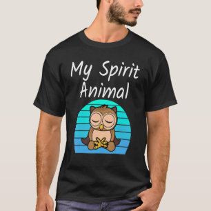 Camiseta Coruja Meu Espírito Animal Relaxando Mediação Yoga