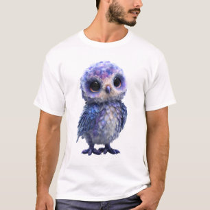 Camiseta Coruja Nebulosa da Galáxia Cósmica Homens