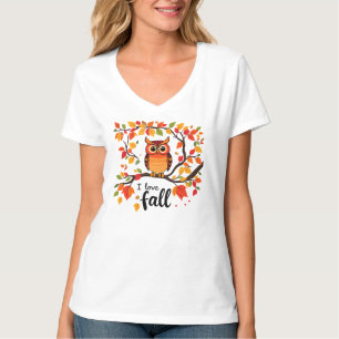 Camiseta Coruja no Galho da Árvore, Eu amo o Design de Outo