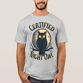Camiseta Coruja Noturna Certificada - Víblias Nocturnas com