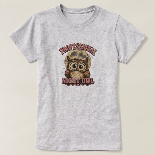 CAMISETA CORUJA NOTURNA PROFISSIONAL (Frente do Design)