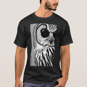 Camiseta Coruja Óculos de sol Floresta Selvagem de Aves Ani