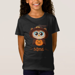 Camiseta Coruja/Queda/Outono/Halloween/abóbora