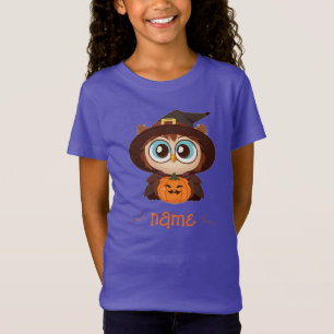 Camiseta Coruja/Queda/Outono/Halloween/abóbora