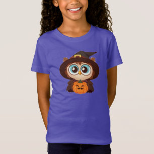 Camiseta Coruja/Queda/Outono/Halloween/abóbora