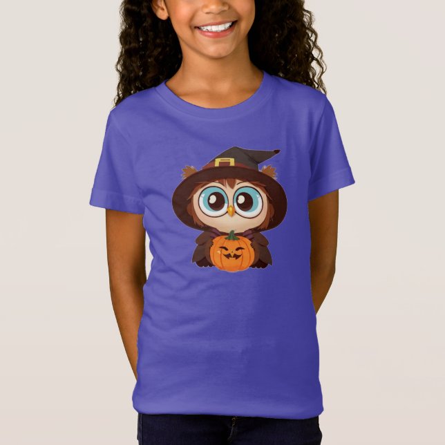 Camiseta Coruja/Queda/Outono/Halloween/abóbora (Frente)