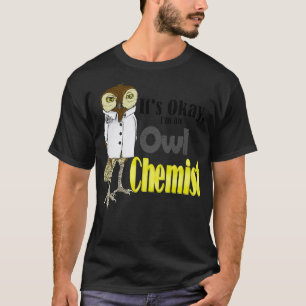 Camiseta Coruja Química Alquimista Pun Funny Cute Bird