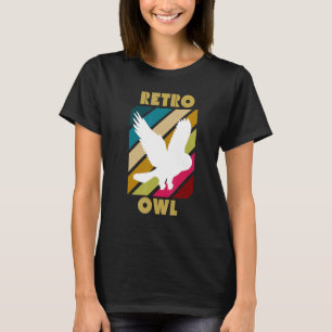 Camiseta Coruja Retro Coruja Pássaro Voador Coruja Coruja C