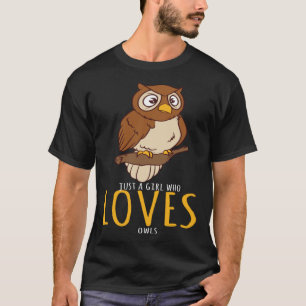 Camiseta Coruja Só Uma Garota Que Ama Corujas