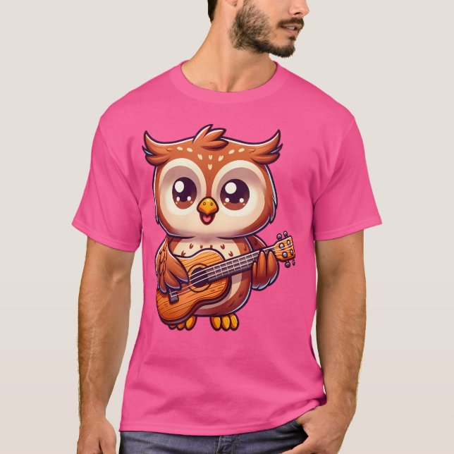 Camiseta Coruja Tocando Violão (Frente)