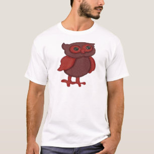 Camiseta Coruja vermelha bonito