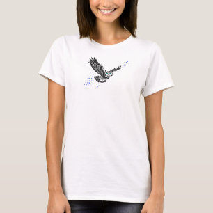 Camiseta Coruja Voadora - Tee Dotwork Mínimo