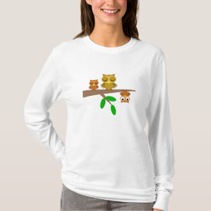 Camiseta corujas bonitos e engraçadas
