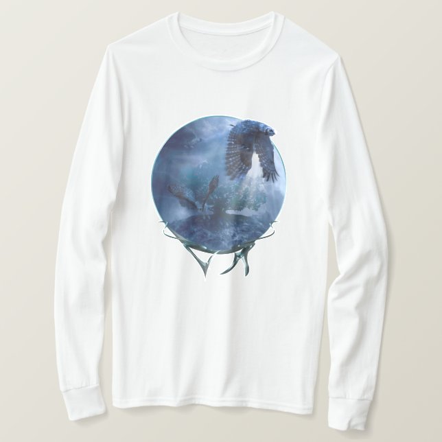 Camiseta Corujas com excelente, CAMINHÕES DE MEIA-NOITE (Frente do Design)