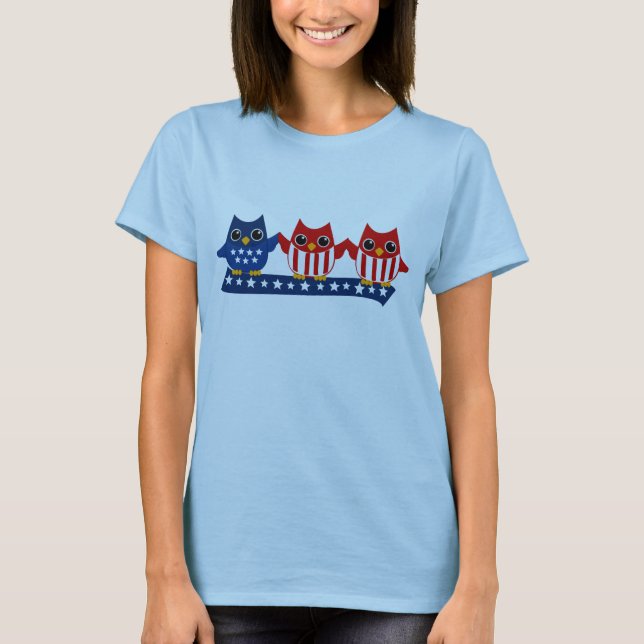 Camiseta Corujas de celebrações de independência (Frente)