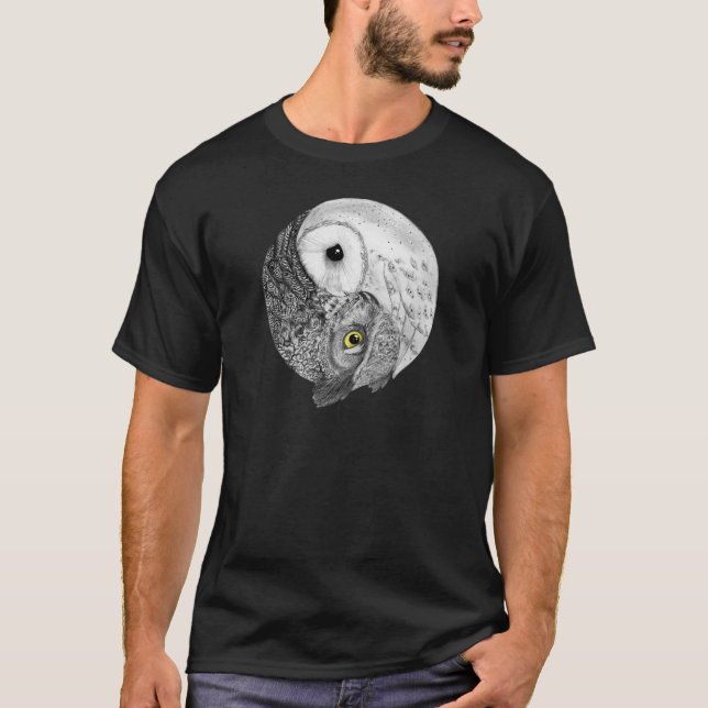 Camiseta Corujas de Yin Yang (Frente)
