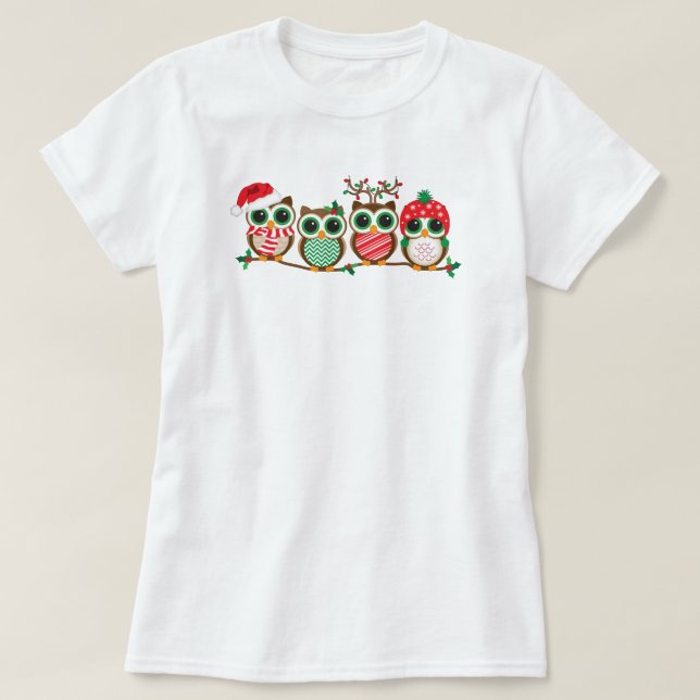 Camiseta Corujas do Natal (Frente do Design)