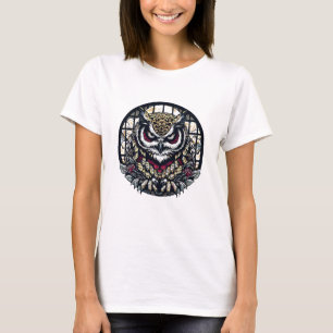 Camiseta Corujas em Windows redondo