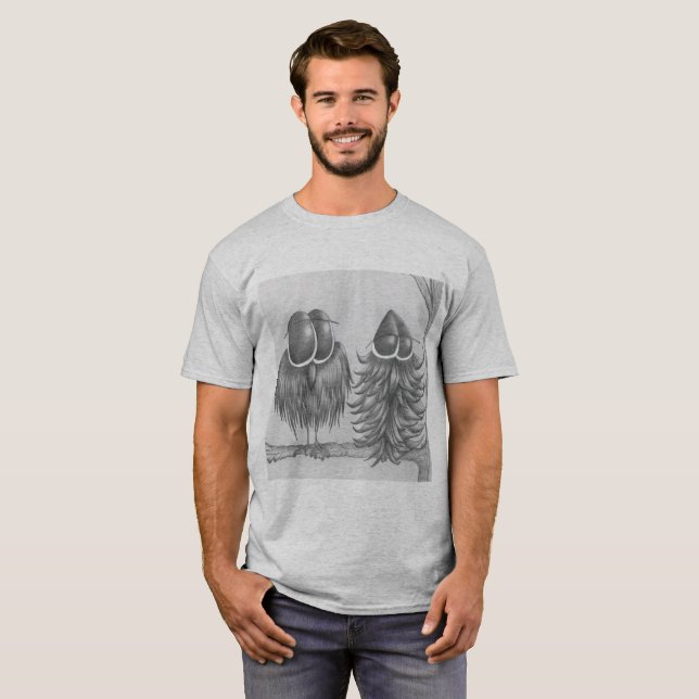 Camiseta Corujas Engraçadas (Frente Completa)