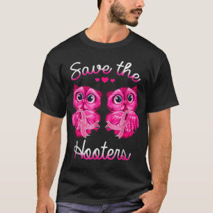 Camiseta Corujas Guardam Um Presente De Cancer De Fita Rosa