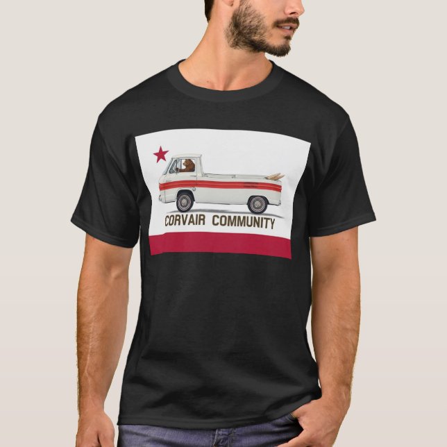 Camiseta Corvair Community Rampy California Flag (Frente)