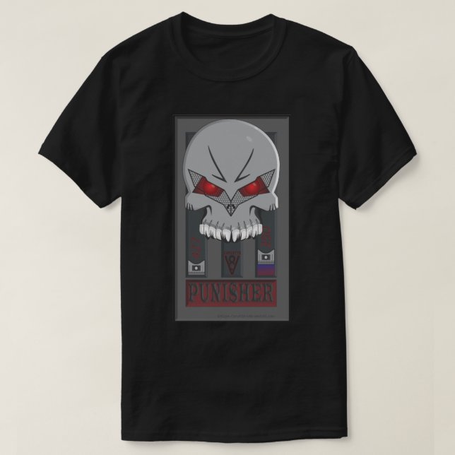Camiseta Corveta o crânio do Punisher (Frente do Design)