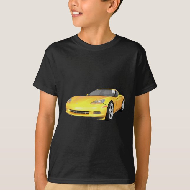 Camiseta Corvette 2008: Carro desportivo: Término Amarelo: (Frente)