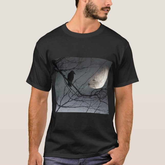 Camiseta Corvo Celestial E Lua (Frente)