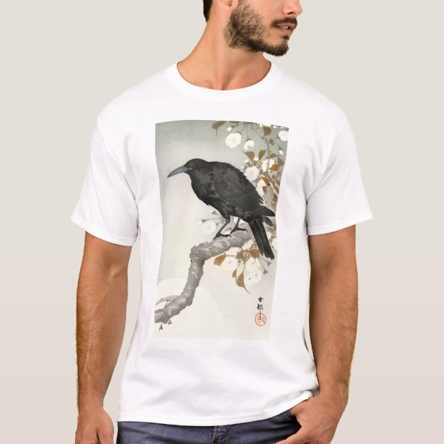 Camiseta Corvo Corvo Koson Pássaro Japonês (Frente)