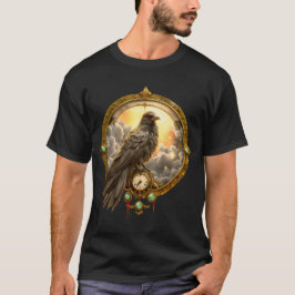 Camiseta Corvo Cronometrista – Engrenagens Góticas