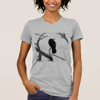 Camiseta Corvo Edgar Allan Poe do inverno de B&W