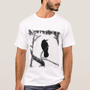Camiseta Corvo Edgar Allan Poe do inverno de B&W nunca mais