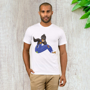 Camiseta Corvo em Macacão Azul