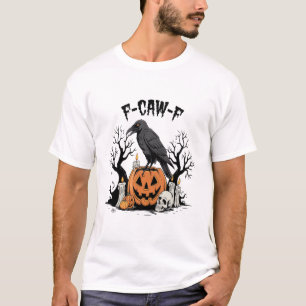 Camiseta Corvo Engraçado, F-Caw-F, Corvo Caveira, Corvo Gót
