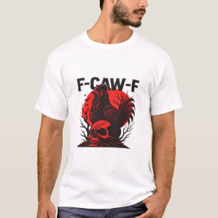 Camiseta Corvo F-Caw-F Humor Gótico Divertido