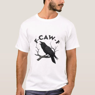 Camiseta Corvo Gótico Engraçado Humor F-Caw-F Criativo Esse