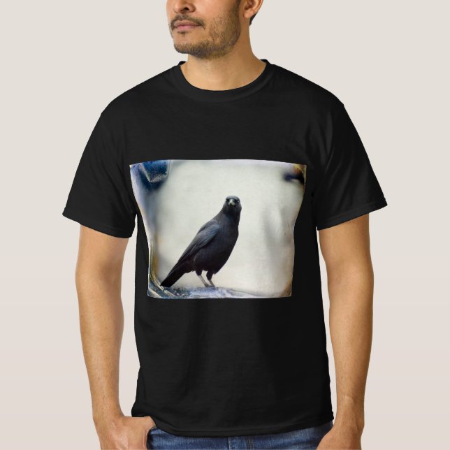 Camiseta Corvo Gótico Escuro (Frente)