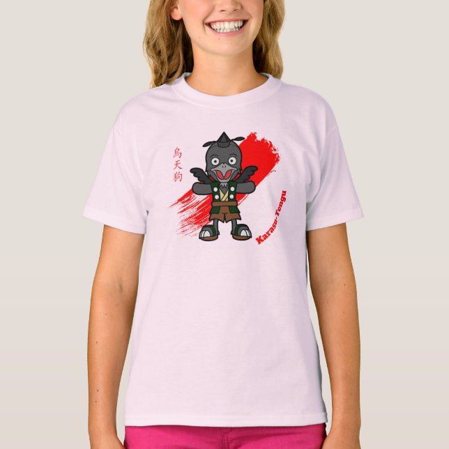 Camiseta Corvo Japonês Tengu Yokai (Frente)