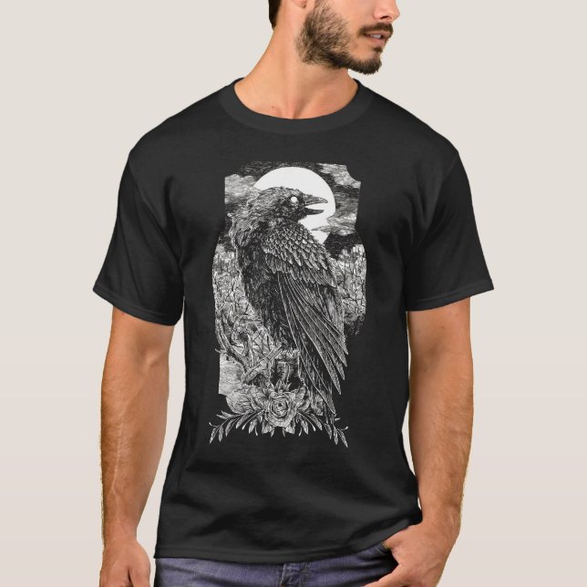 Camiseta Corvo Místico Sombrio (Frente)