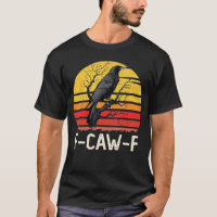 Corvo Negro Engraçado Pássaro Preto Fcawf Retro Gó
